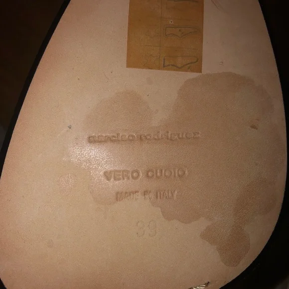 Size 39 Narcisco Rodriguez White & Black Heels - Picture 4 of 5